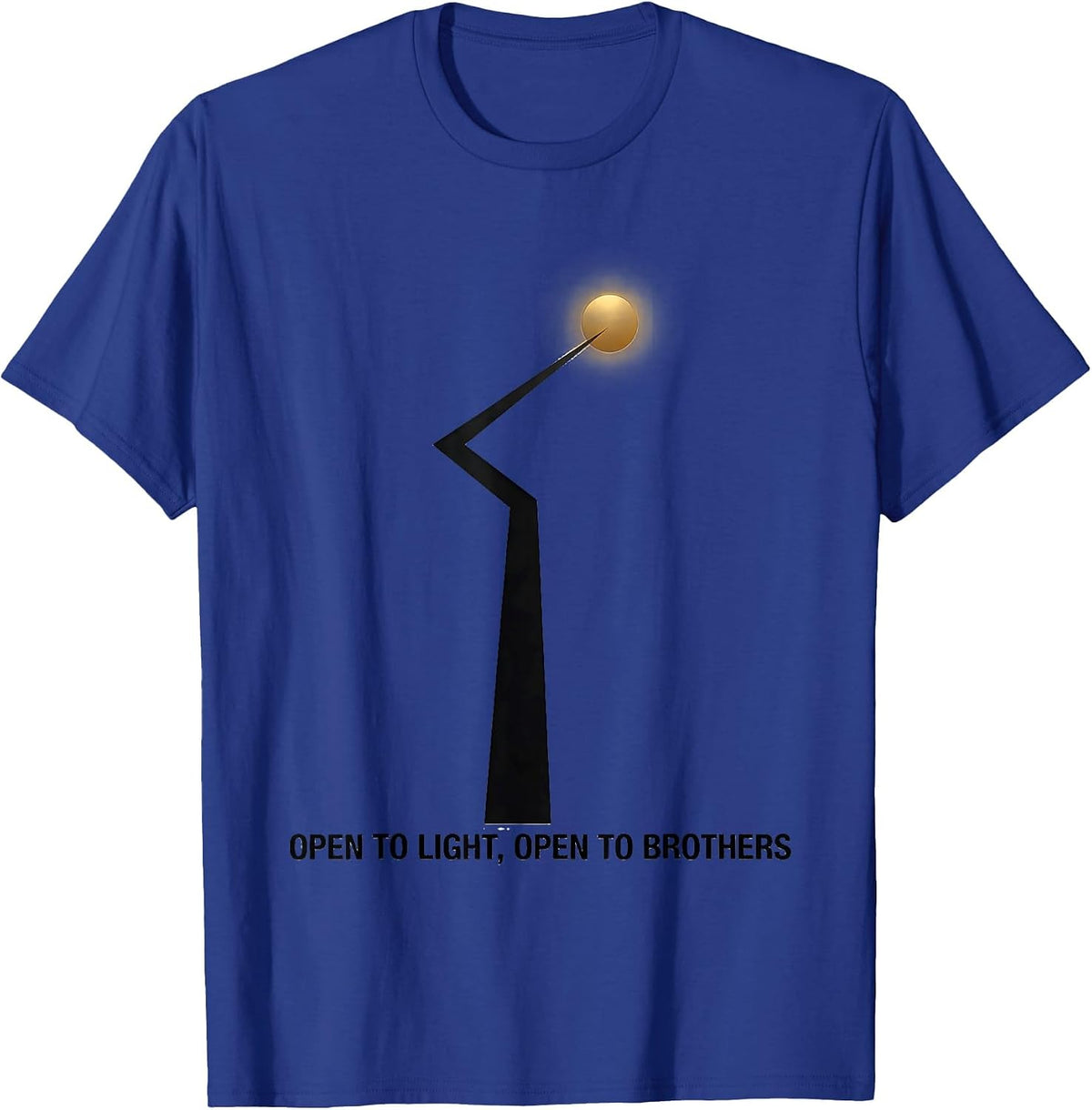 Men's Open To Light Open To Brothers Freemason Masonic Brotherhood T-Shirt - Royal Blue