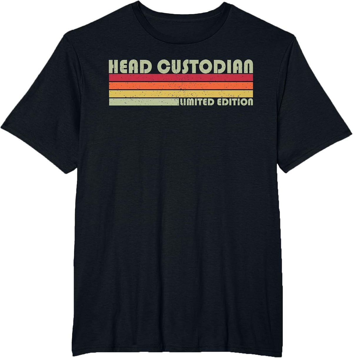 Head Custodian Vintage School Custodian Limited Edition T-Shirt - Black