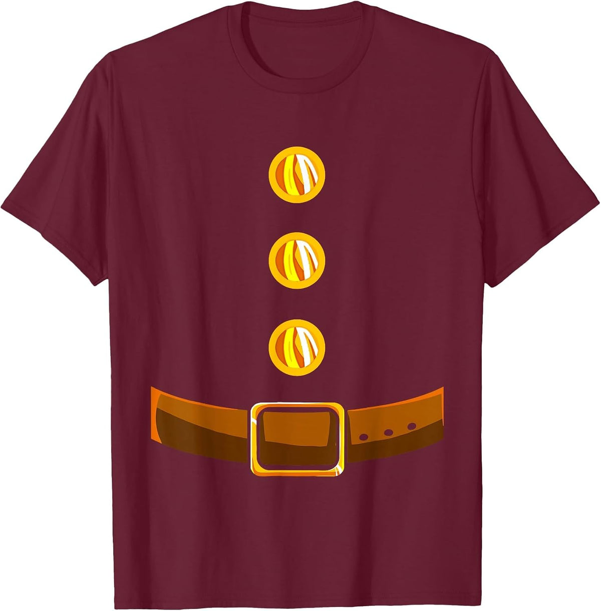 Dwarf Easy Halloween Costume Matching Group Couples Kids T-Shirt - Burgundy