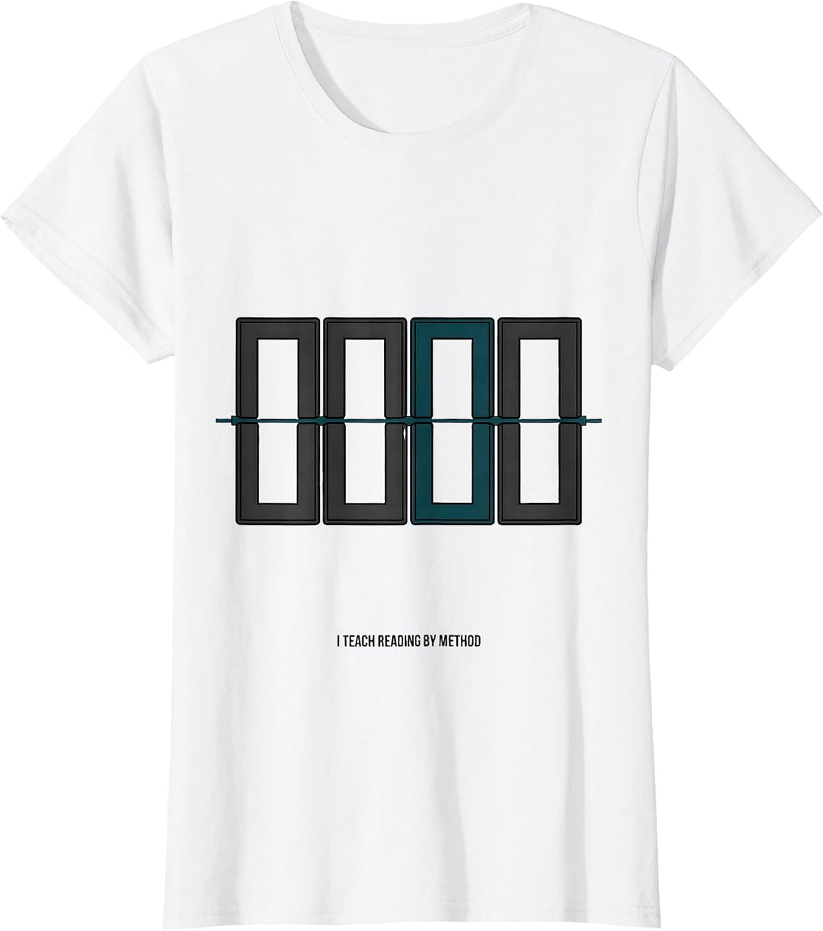I Teach Reading By Method Funny Phonics Teacher Literacy T-Shirt - White