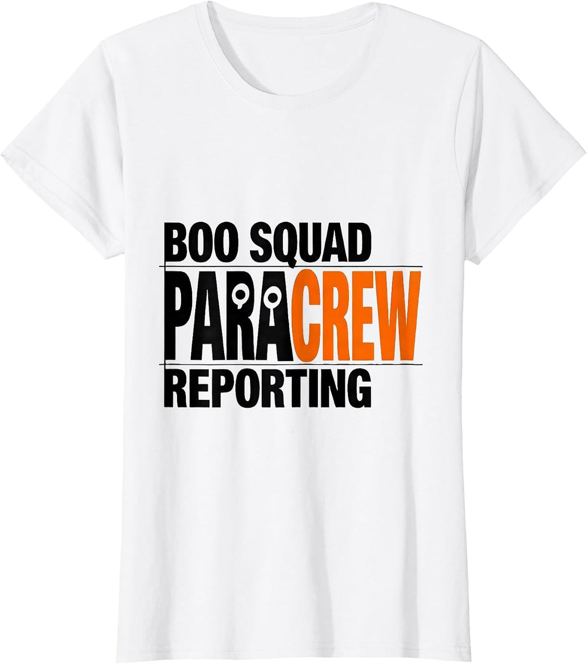 Boo Squad Para Crew Reporting SPED Paraprofessional T-Shirt - White
