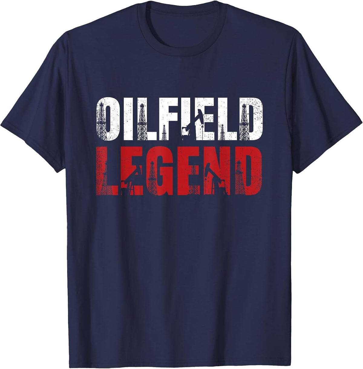 Oil Rig Oilfield Legend Oramilling Oilfield Worker Oilman T-Shirt - Navy Blue