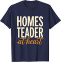 Homesteader At Heart Western Rustic Design T-Shirt - Navy Blue