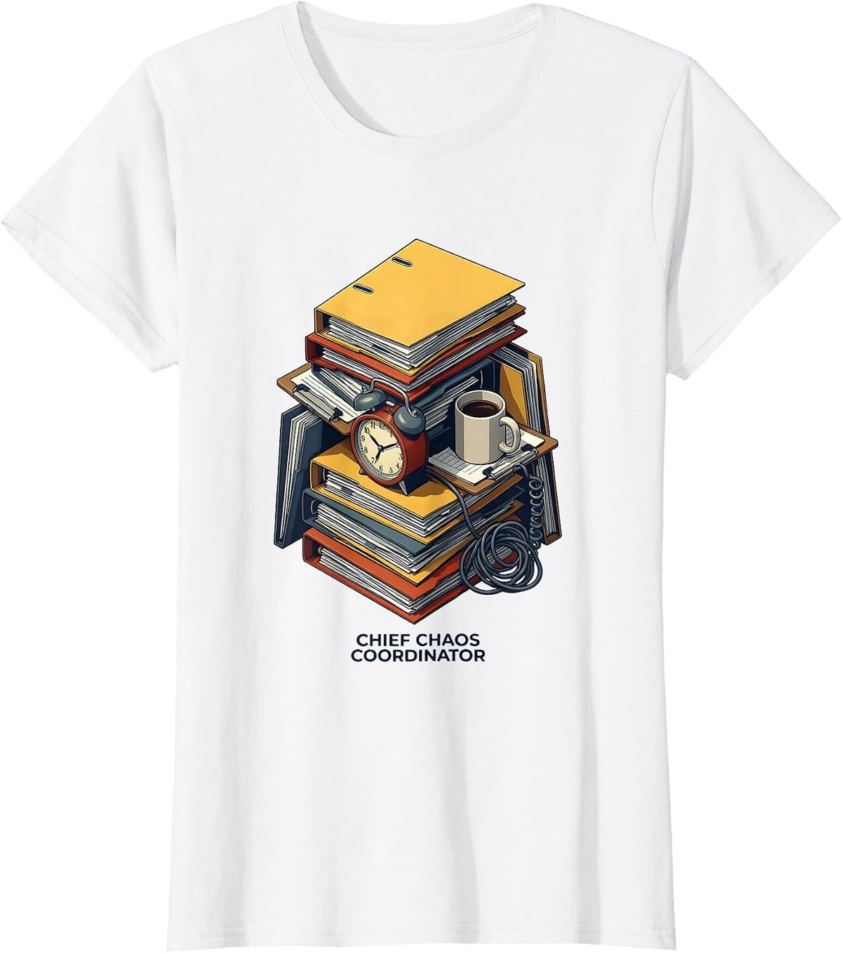 Chief Chaos Coordinator Funny Manager Design T-Shirt - White
