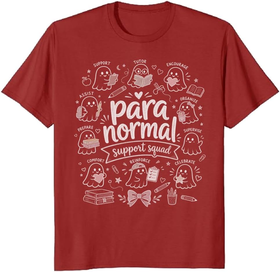 School Paraprofessional T-Shirt Appreciation Ribbon Badge Tee - S6