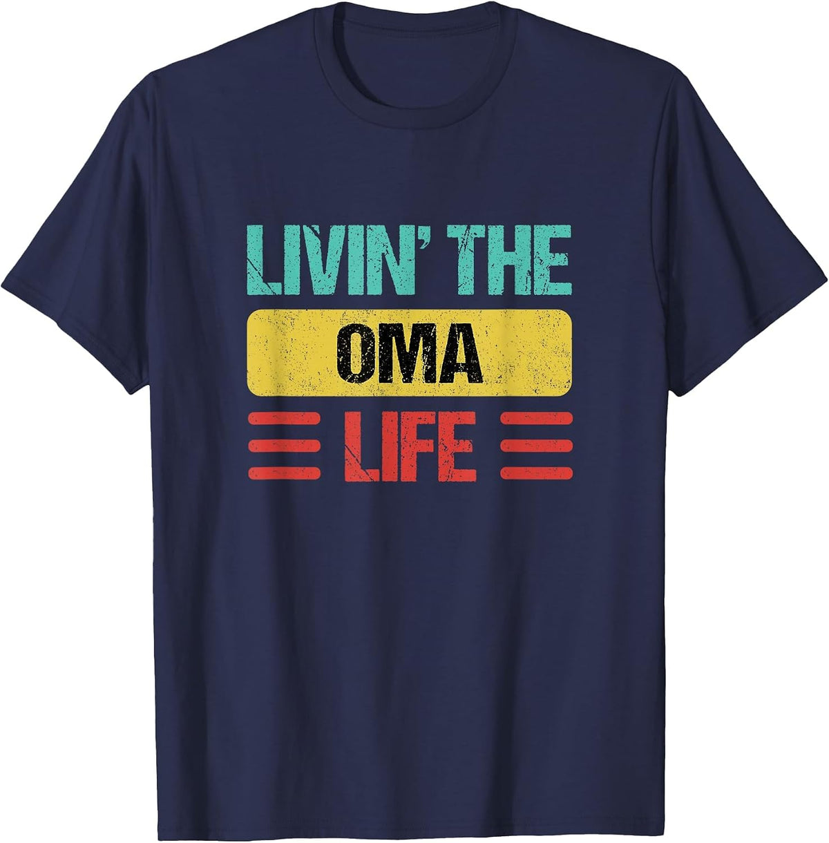 Oma Name T-Shirt - Navy Blue