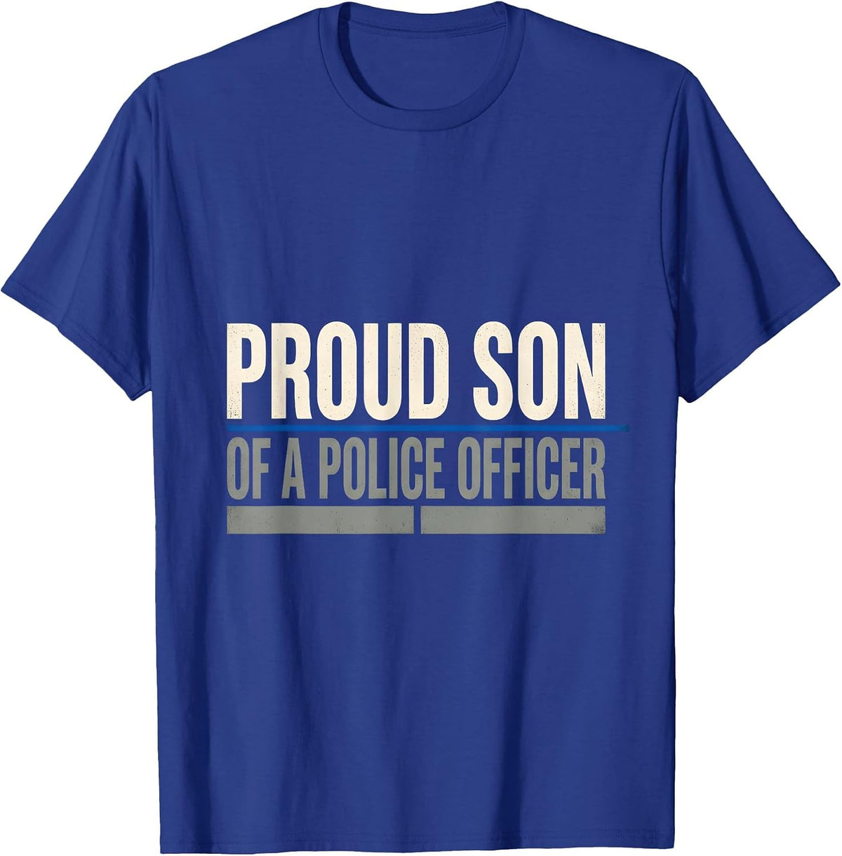 Men's Proud Son Of A Police Officer Thin Blue Line Police Support T-Shirt - Royal Blue