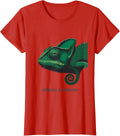 Women's Obviously, A Chameleon Minimalist Funny Lazy Halloween T-Shirt - Red