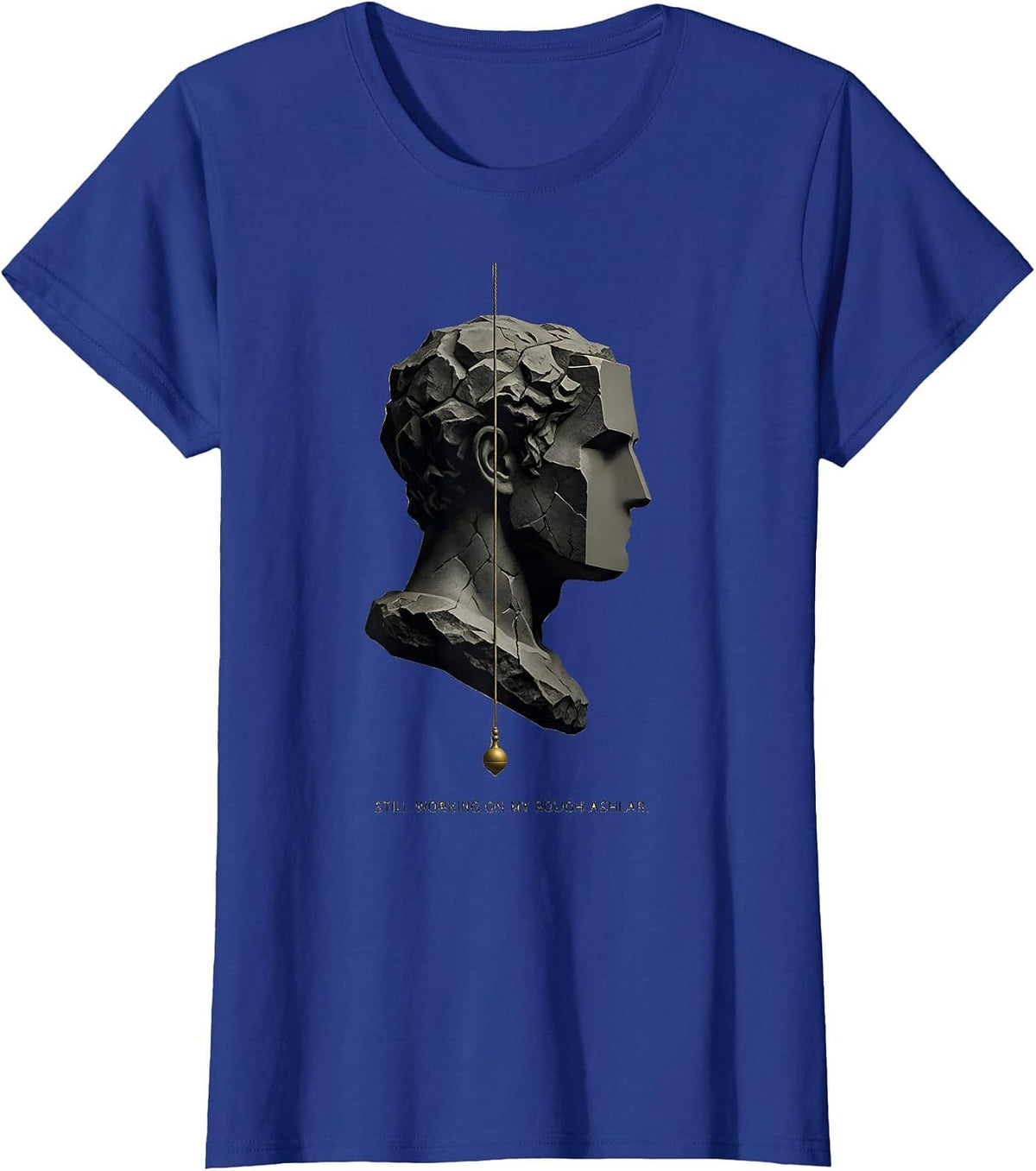 Women's Still Working On My Rough Ashlar Freemason Masonic Fraternal T-Shirt - Royal Blue