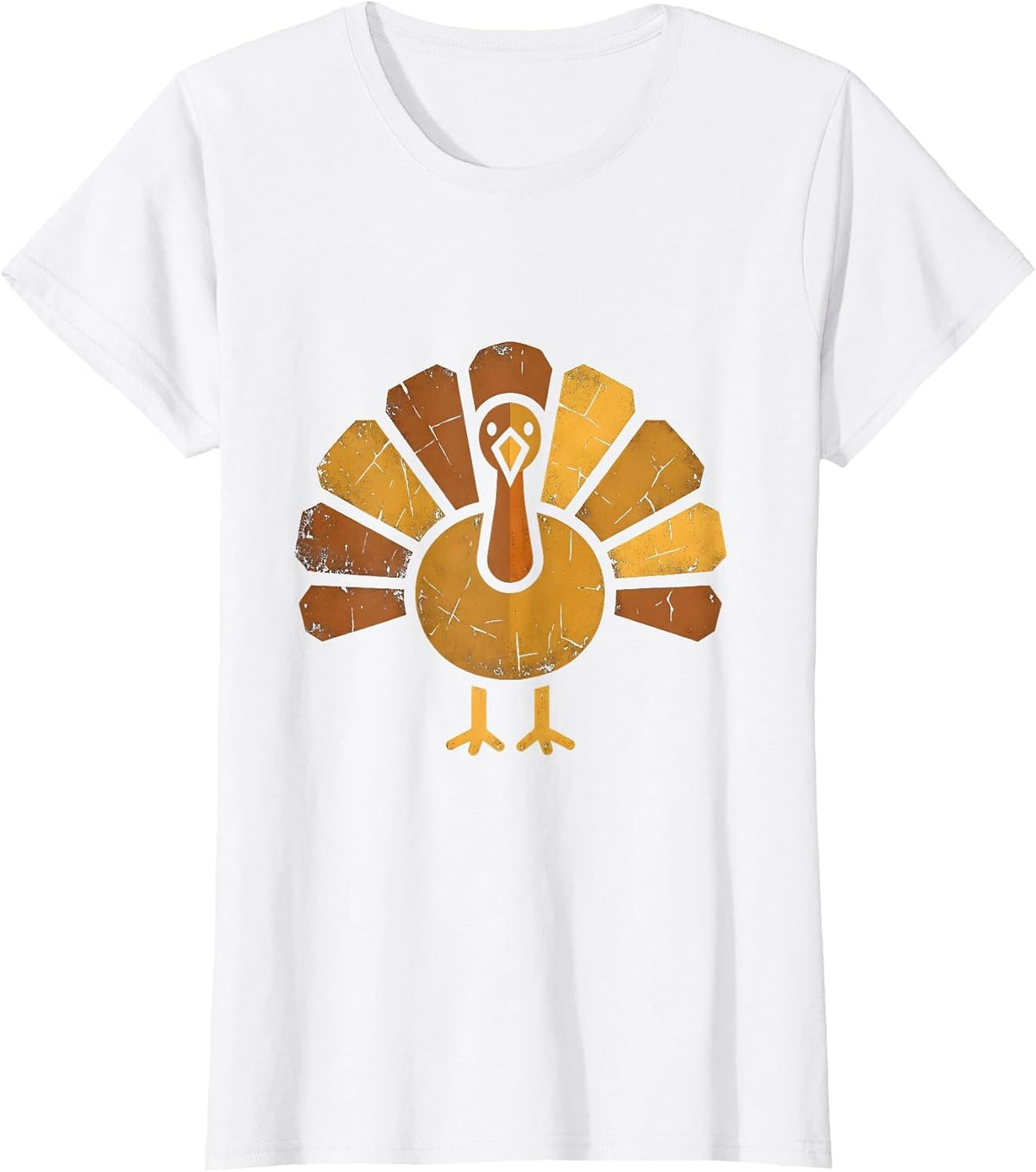 Women's Wild Turkey Fan Tail Feathers Proud Display T-Shirt - White