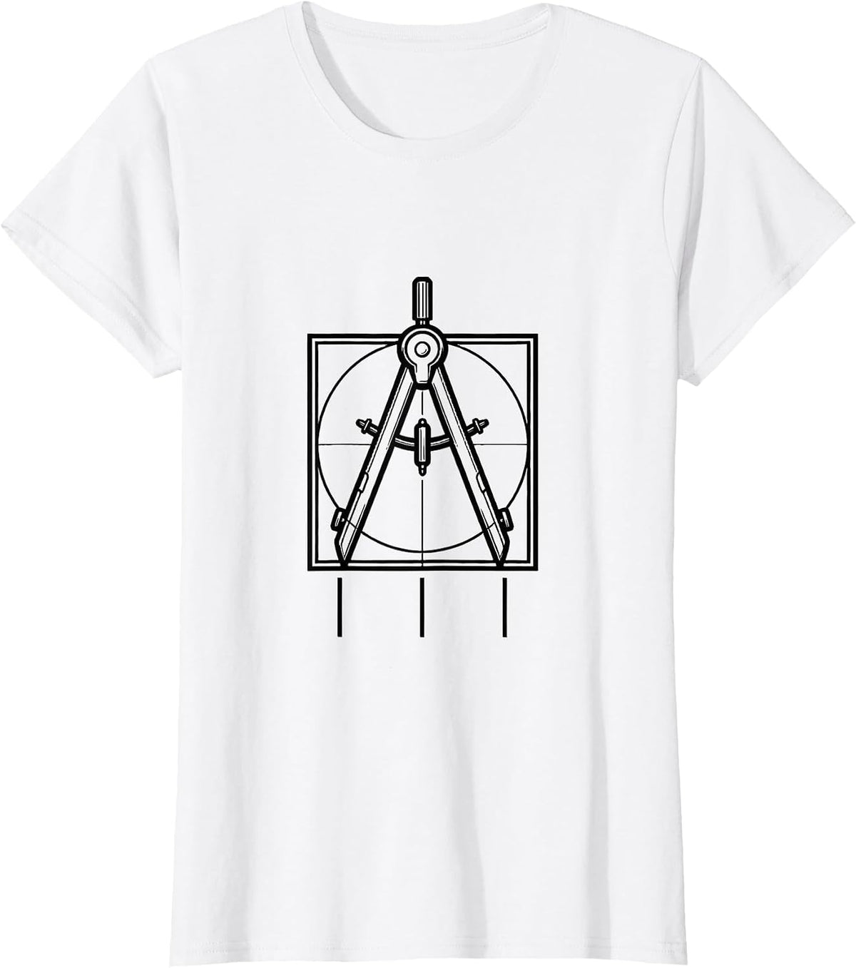 Women's Square and Compasses Freemason Fraternal Pride T-Shirt - White
