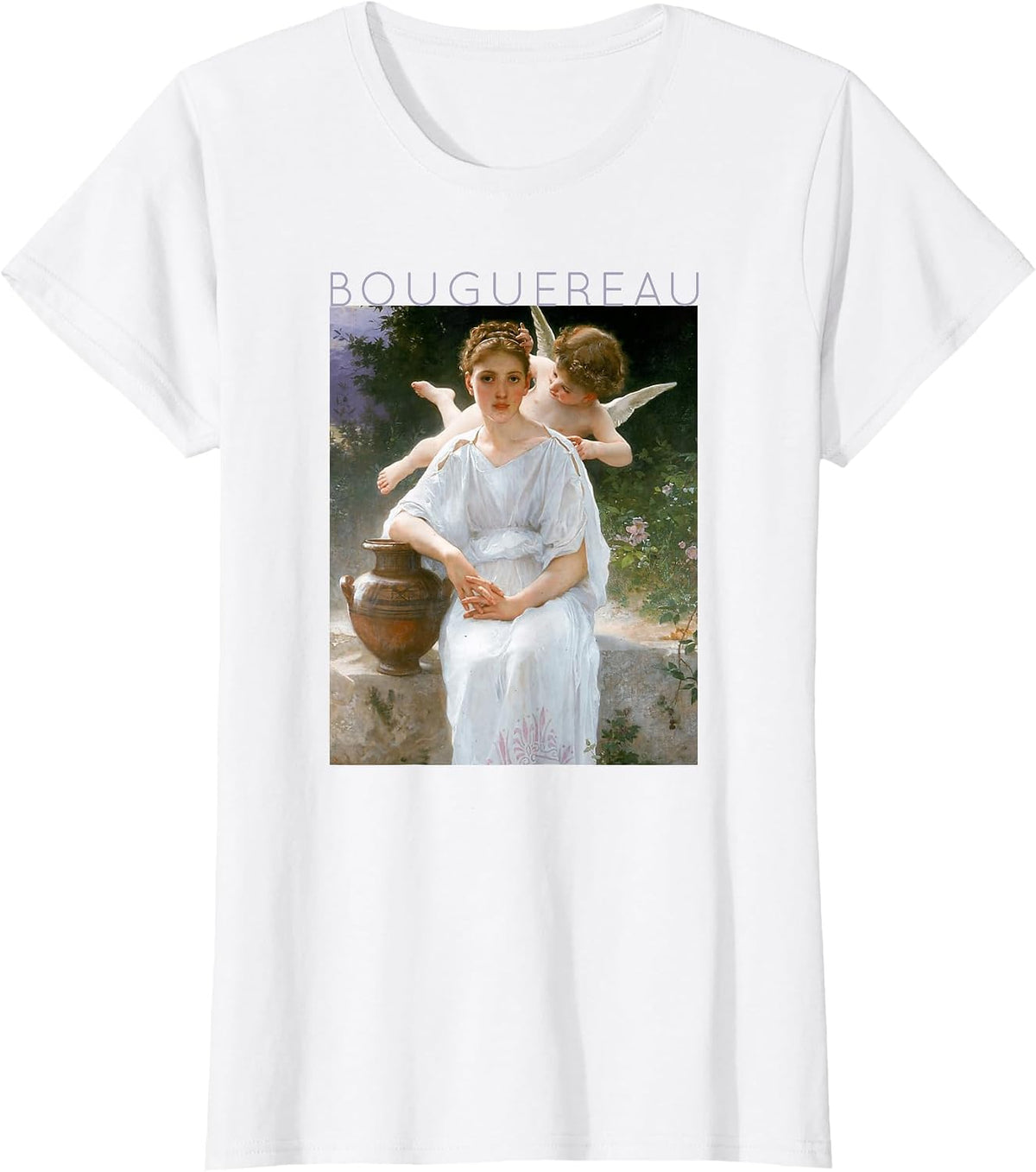 William-Adolphe Bouguereau - Whisperings of Love T-Shirt - White