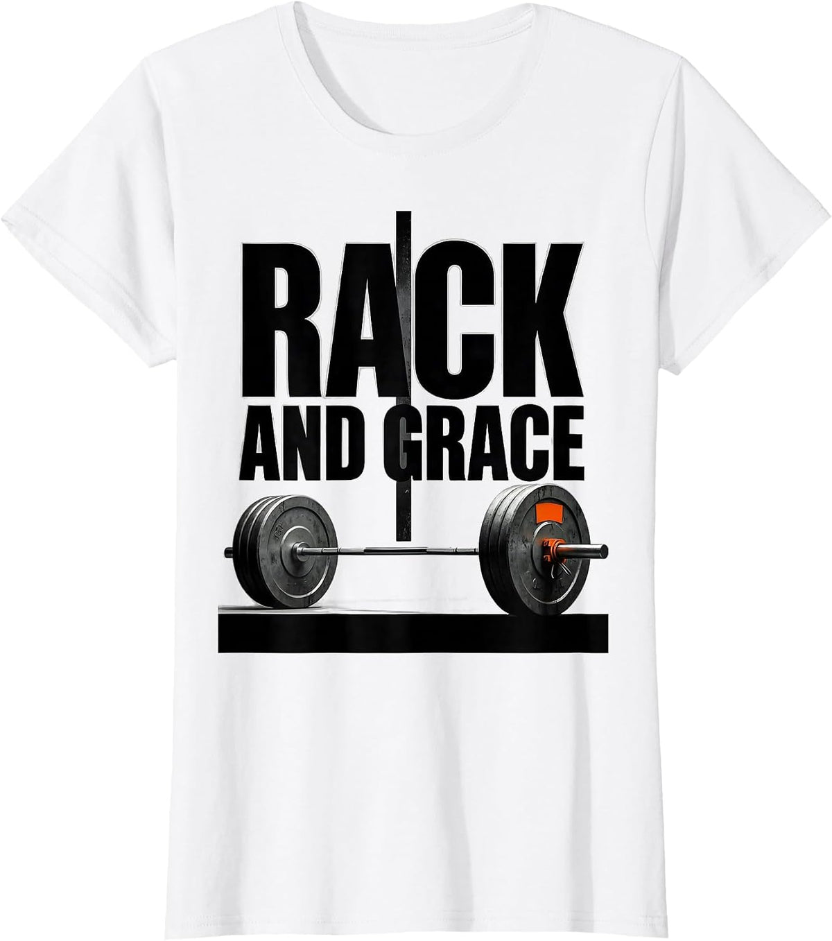 Rack And Grace Brutalist Graphic Christian Gym Deadlifter T-Shirt - White