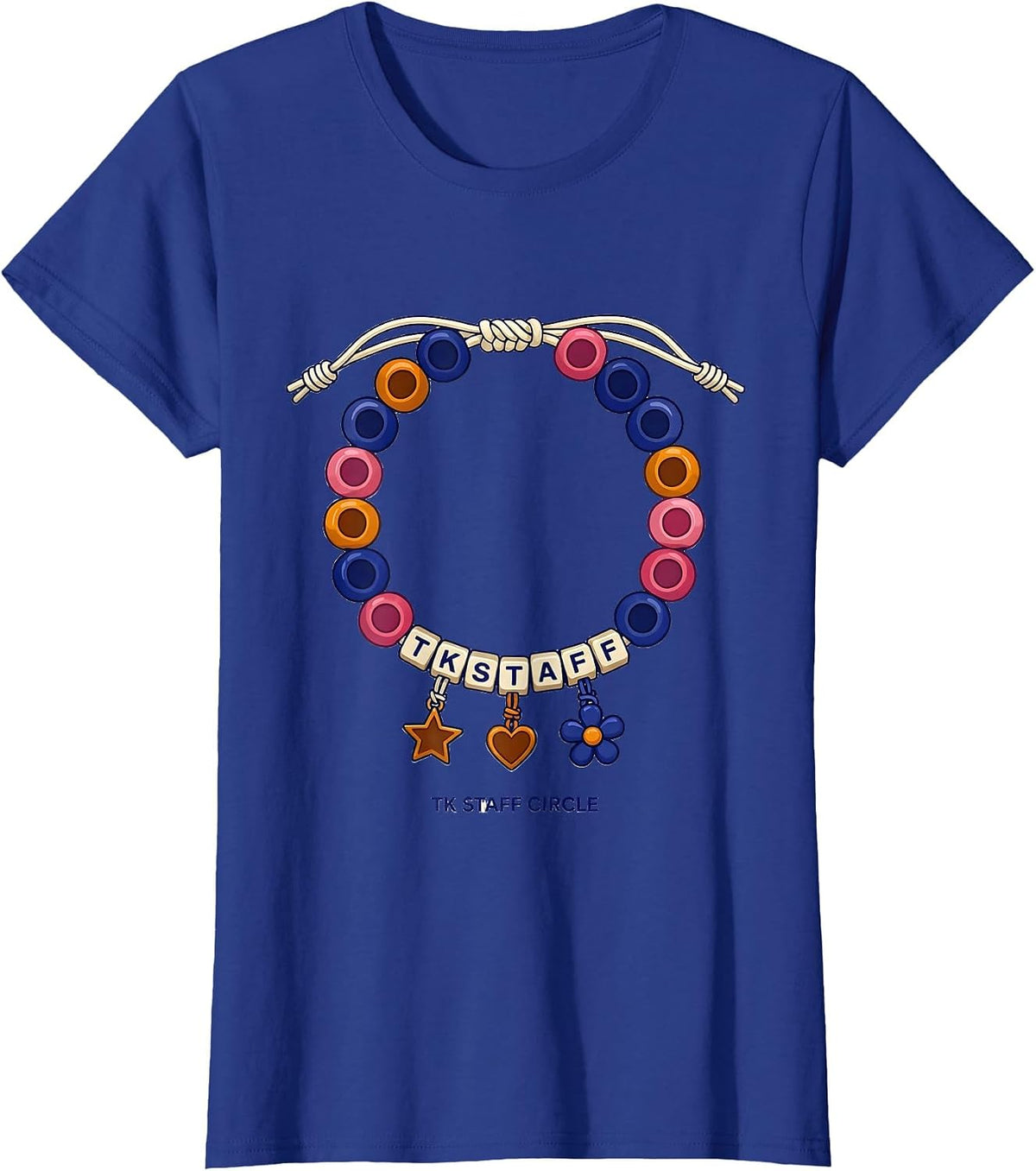 Women's TK Staff Circle Friendship Bracelet Transitional T-Shirt - Royal Blue