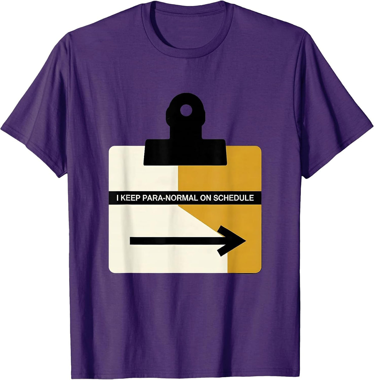 Men's I Keep Para-Normal On Schedule Funny Paraprofessional School T-Shirt - Purple