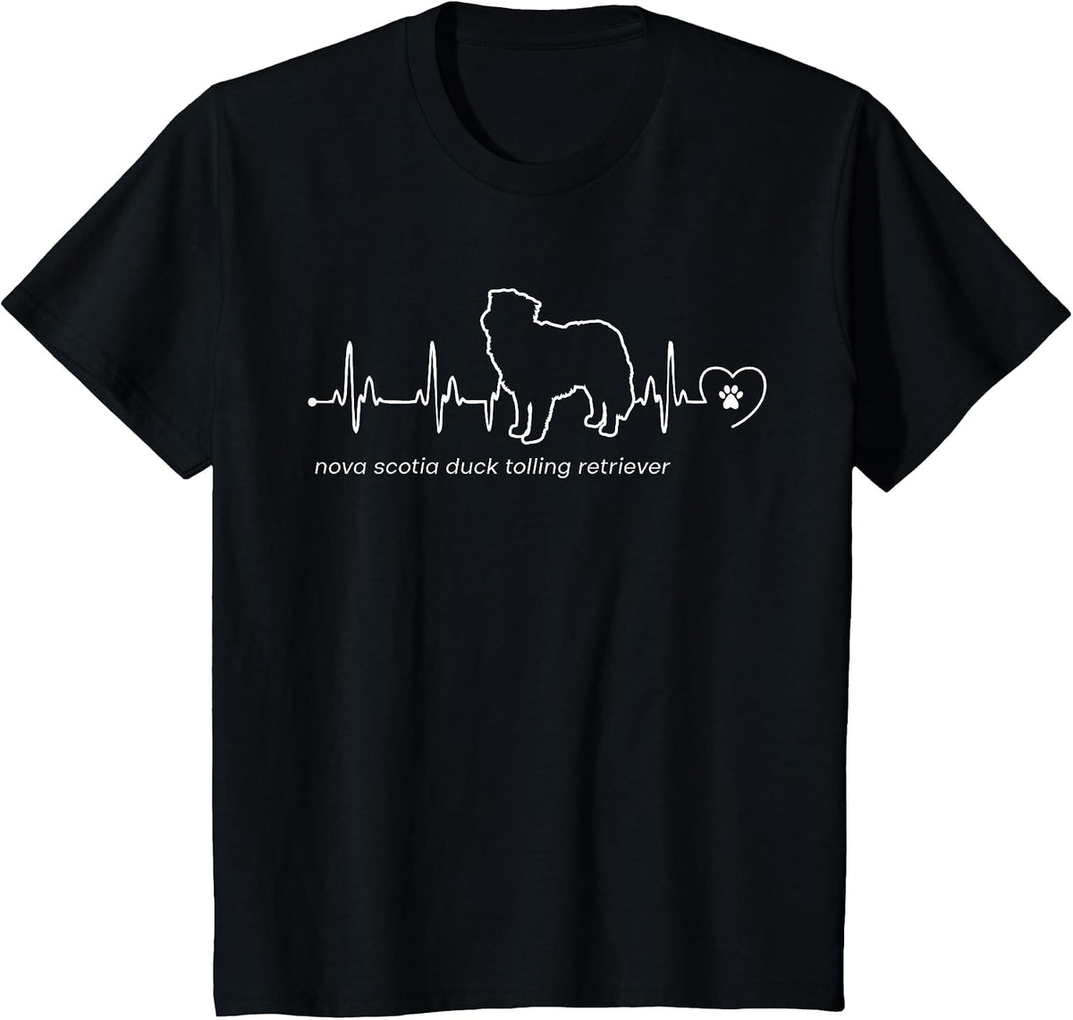 Heartbeat Nova Scotia Duck Tolling Retriever T-Shirt - Black
