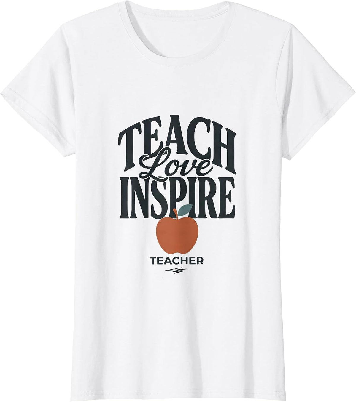 Teach Love Inspire Teacher Retro Classroom Back To School T-Shirt - White