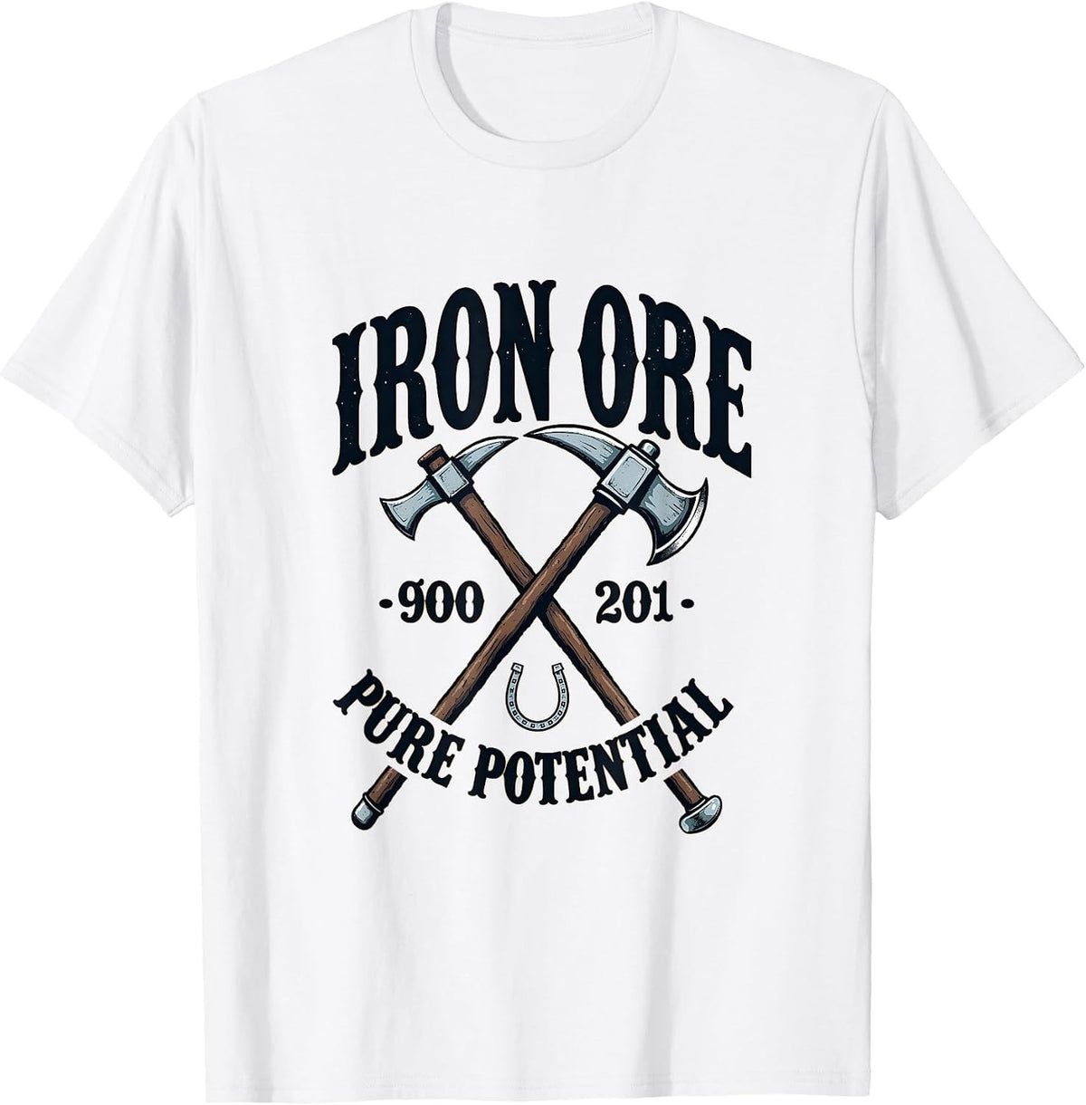 Mademark Camping & Campfire T-Shirt - White-iron Ore Pure Potential Western Mining