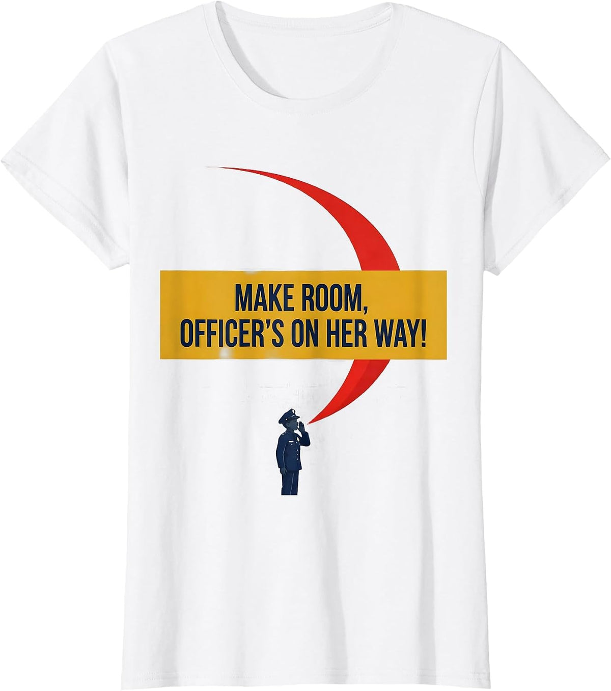 Make Room Officer's On Her Way Funny Police Officer Kids T-Shirt - White