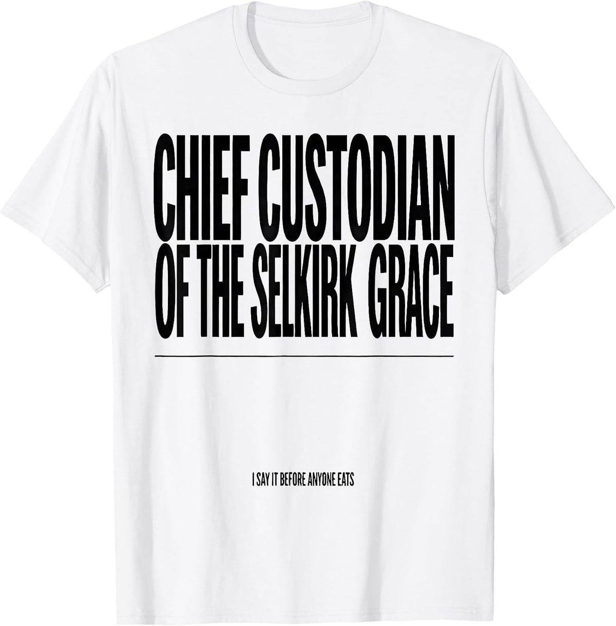 Men's Chief Custodian Of The Selkirk Grace Burns Supper Club T-Shirt - White