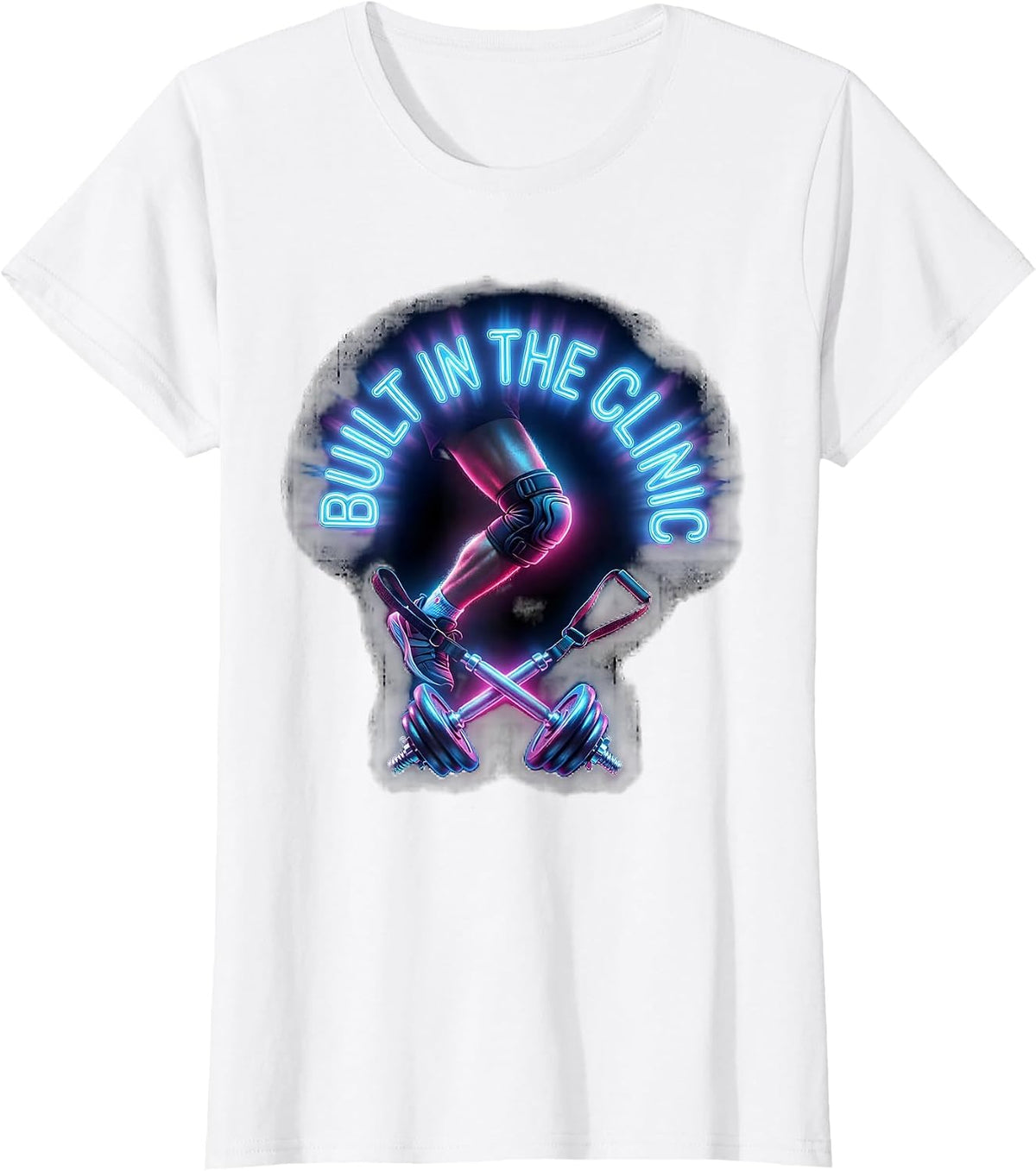 Built in the Clinic Physical Therapy Design T-Shirt - White