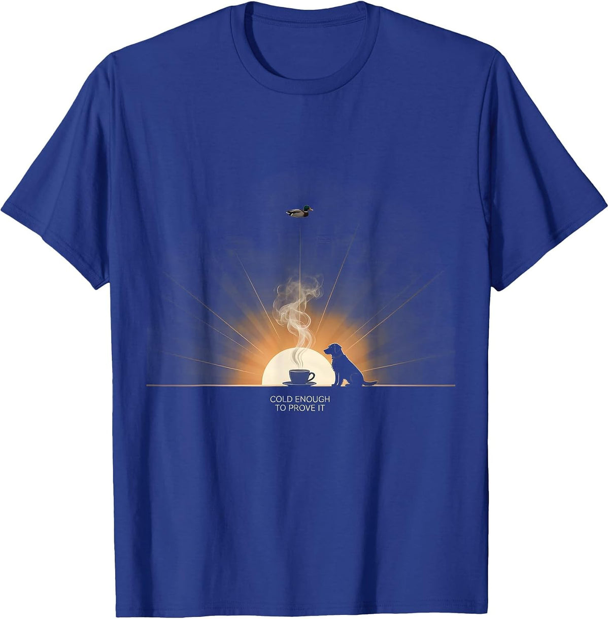 Men's Cold Enough To Prove It Vintage Labrador Duck Hunting T-Shirt - Royal Blue