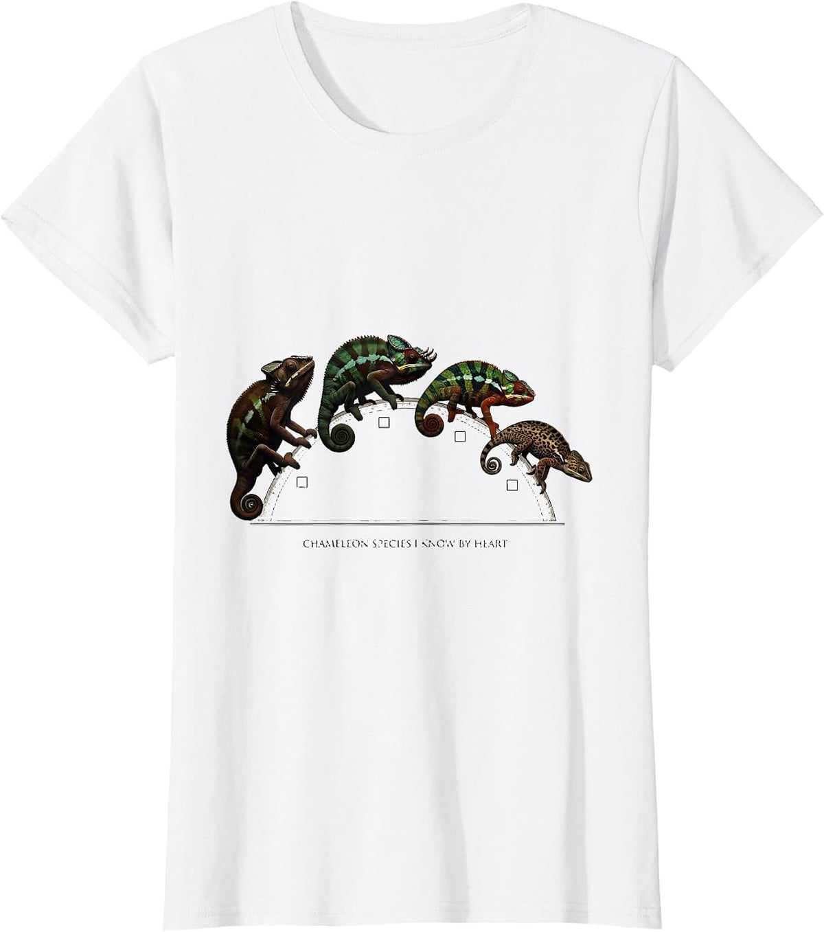 Chameleon Species I Know By Heart Whimsical Fantasy Reptile T-Shirt - White