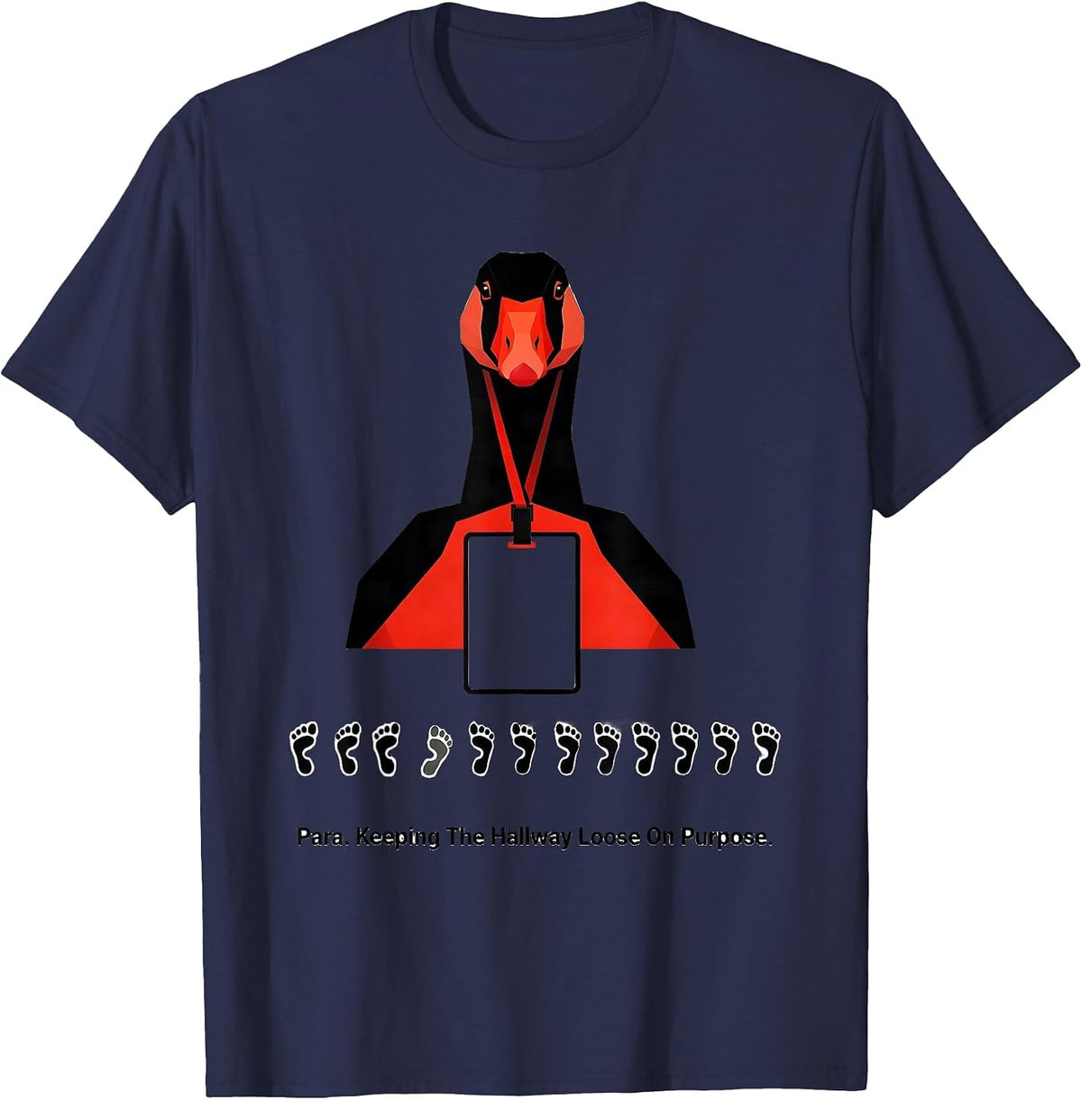 Men's Para. Keeping The Hallway Loose On Purpose Funny Para T-Shirt - Navy Blue