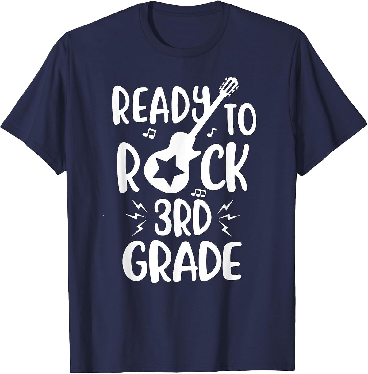 Ready to Rock Third Grade T-Shirt Student and Teacher T-Shirt - Navy Blue