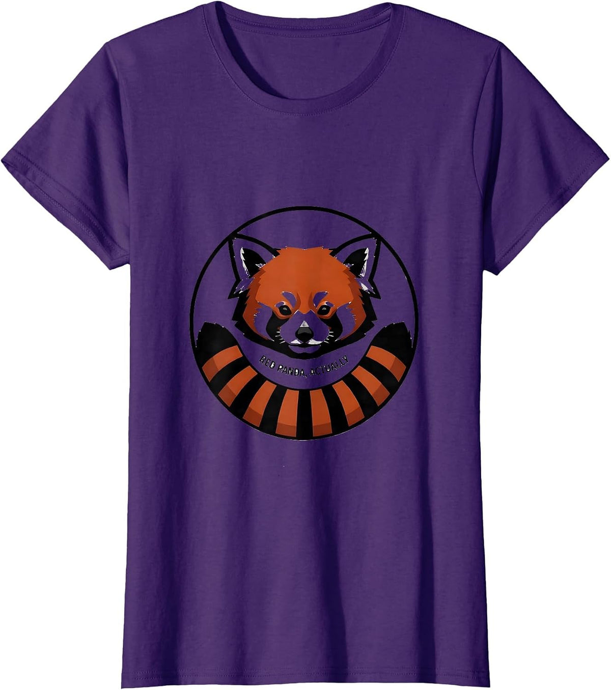Women's Red Panda, Actually Funny Cute Panda Lover Humor T-Shirt - Purple