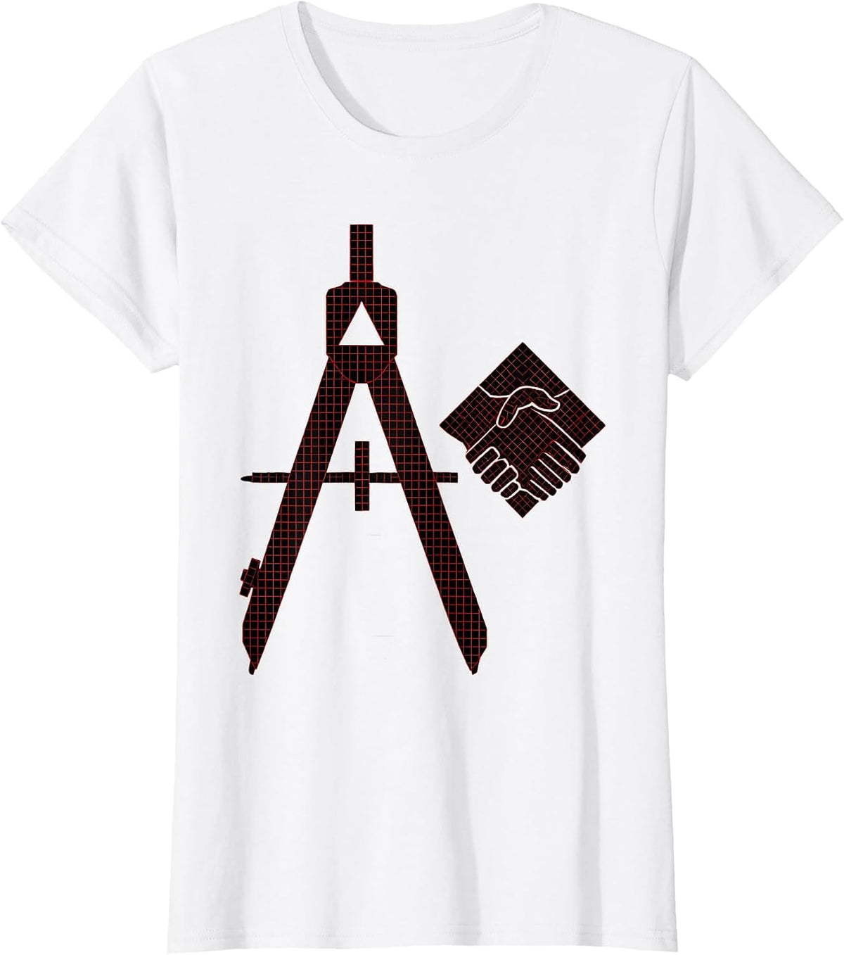 Women's Square and Compass Freemason Masonic Fraternal Pride T-Shirt - White