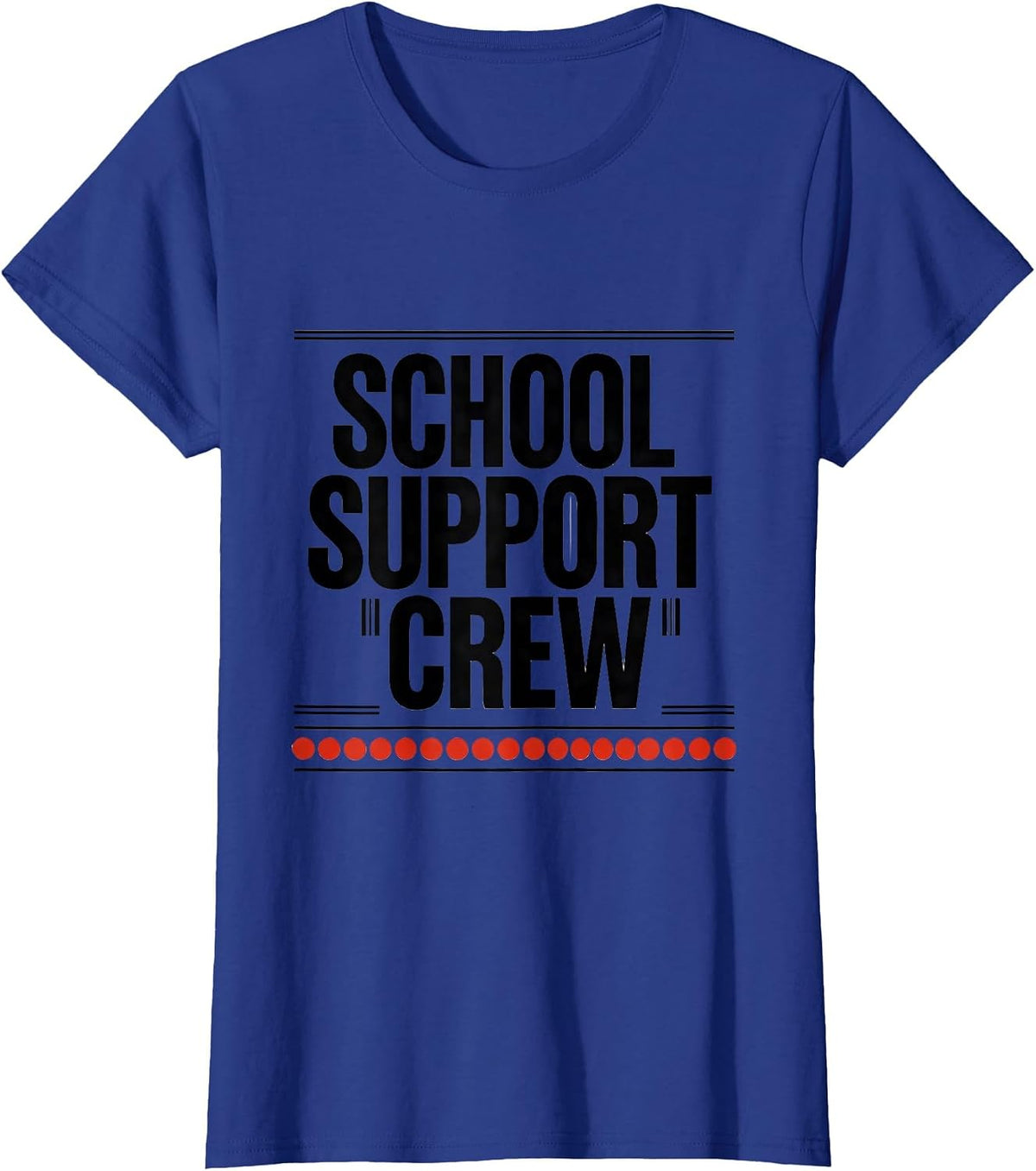 Women's School Support Crew Retro PTA Parent Volunteer Crew Pride T-Shirt - Royal Blue