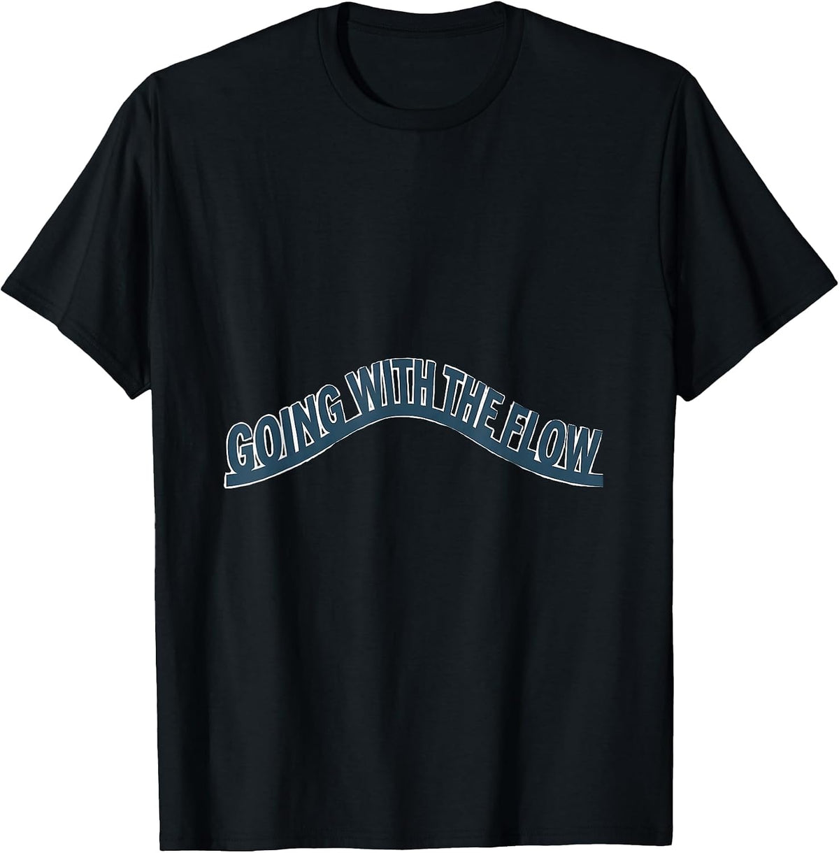 Men's Going With The Flow Funny Duck Pun Novelty Humor Gift T-Shirt - Black