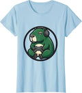 Women's Capybara Gamer Meme Humor Retro Logo T-Shirt - Baby Blue
