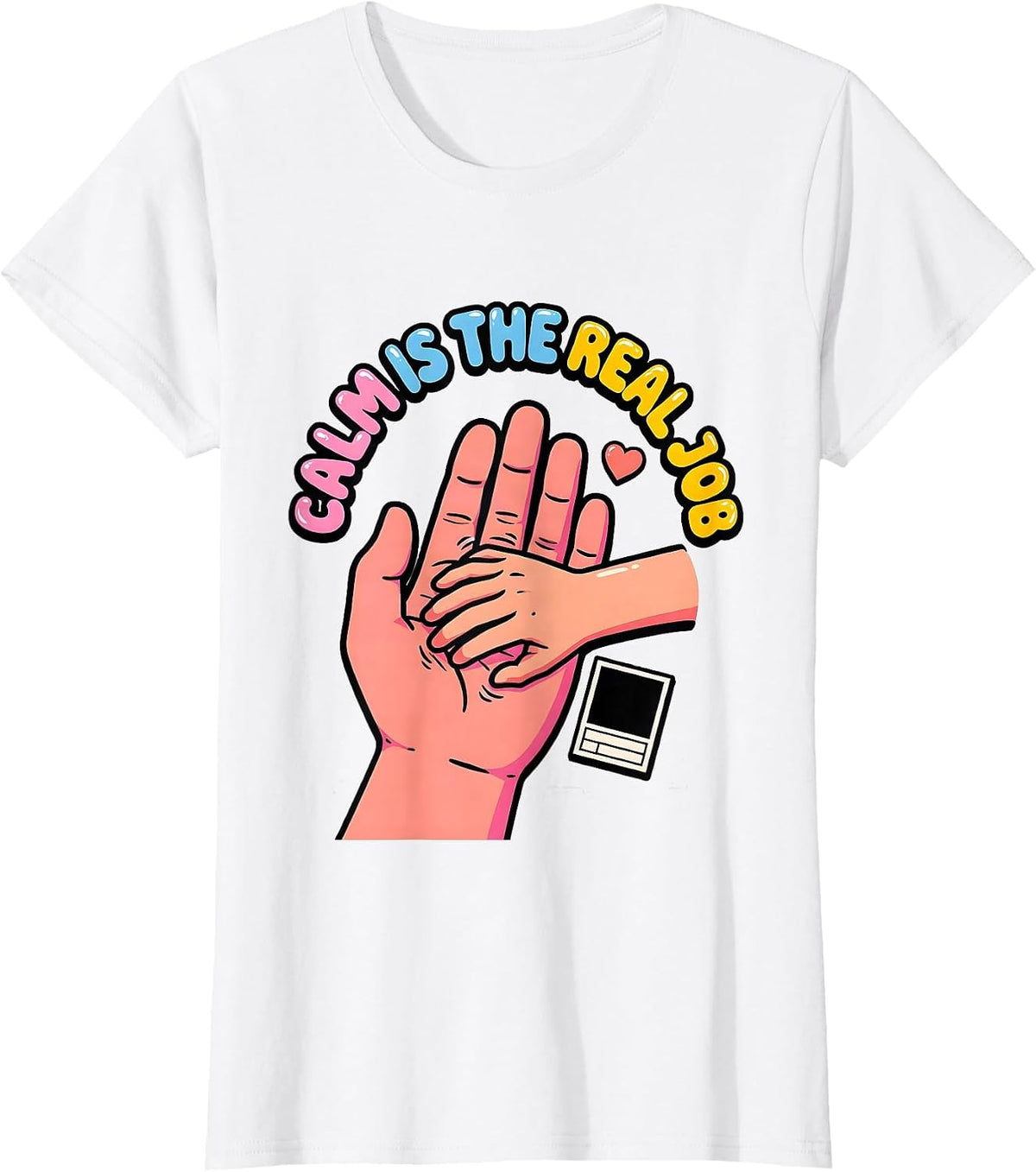 Calm Is The Real Job Funny Paraprofessional Paraeducator T-Shirt - White