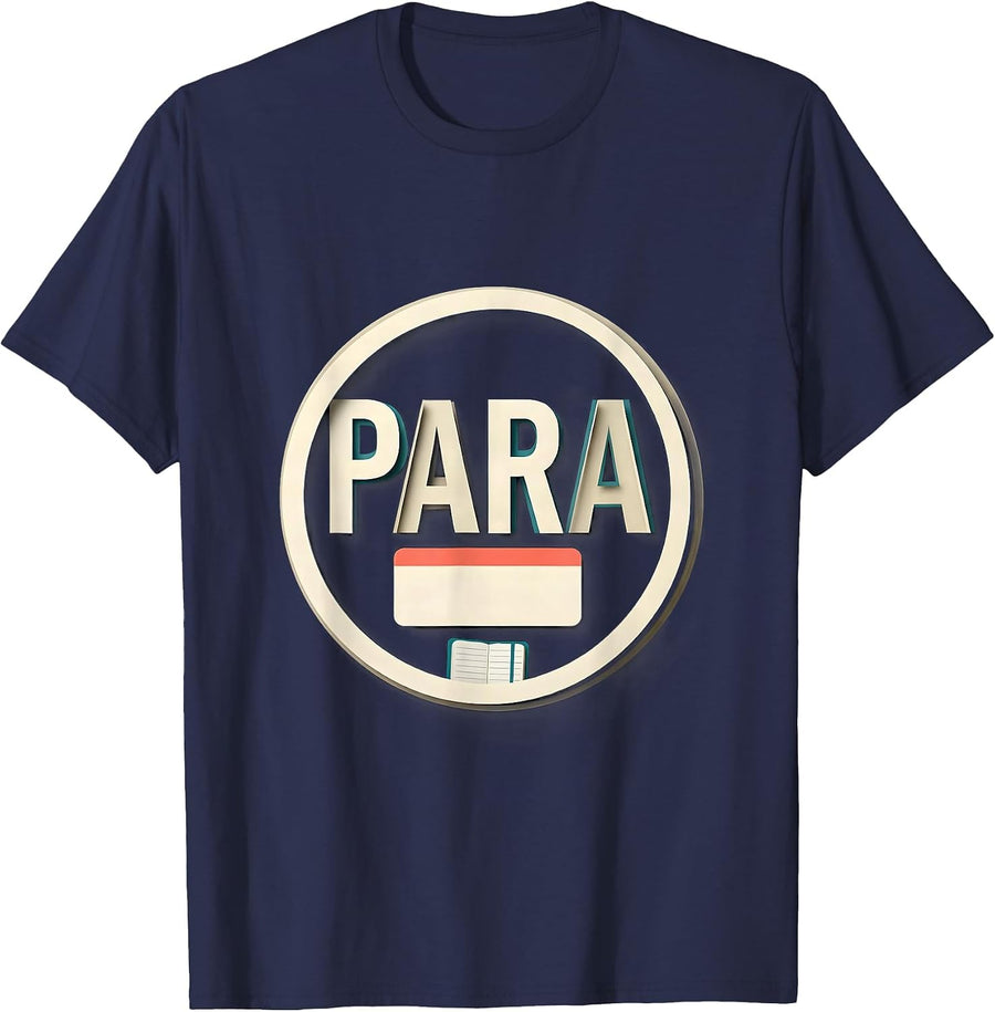 Para Funny Paraprofessional Paraeducator School Support T-Shirt - Navy Blue
