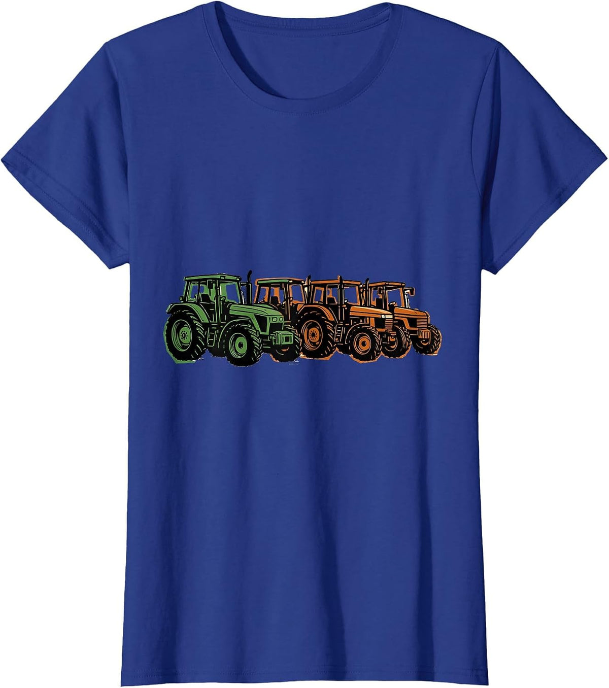 Women's Toddler Boy Tractor Lover Birthday Party Gift T-Shirt - Royal Blue