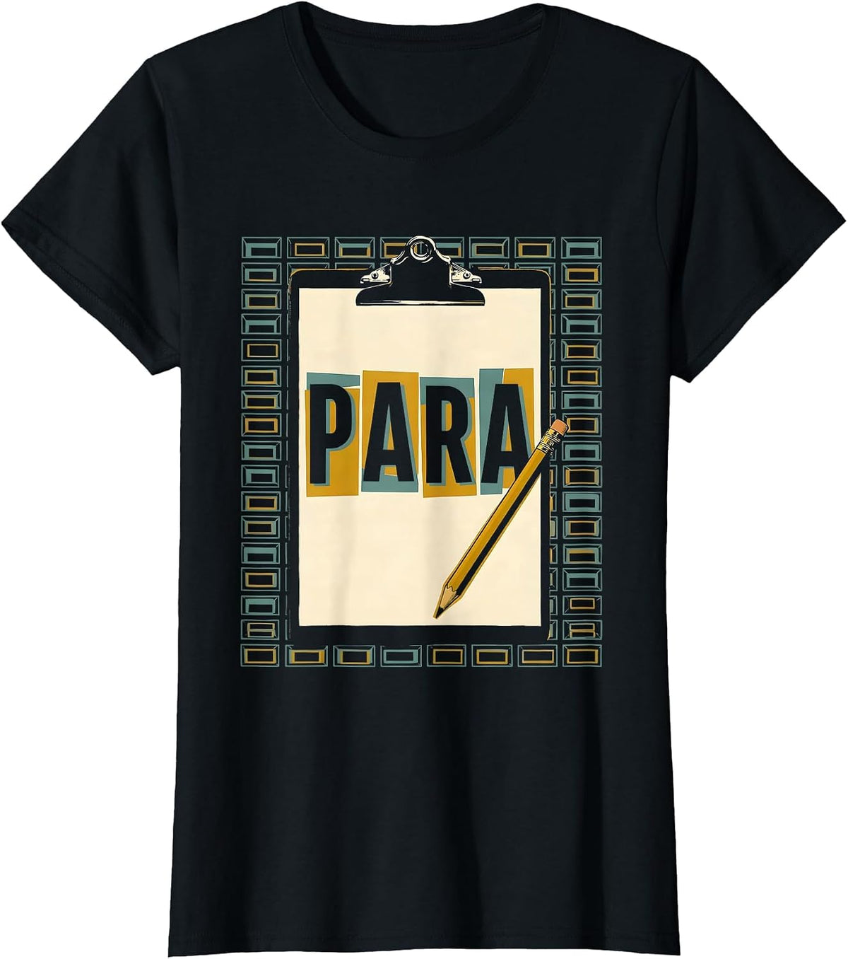 Para Funny Paraprofessional Paraeducator Teacher Aide T-Shirt - Black