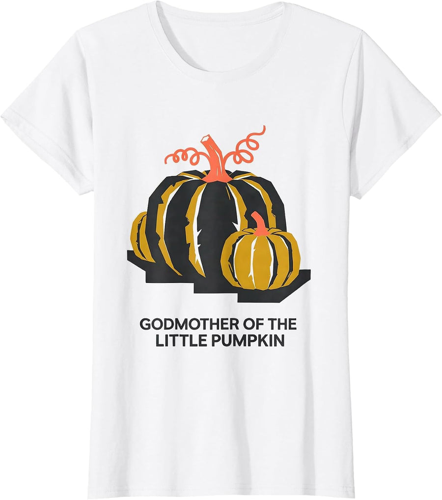 Women's Godmother Of The Little Pumpkin Midcentury Modern Halloween T-Shirt - White