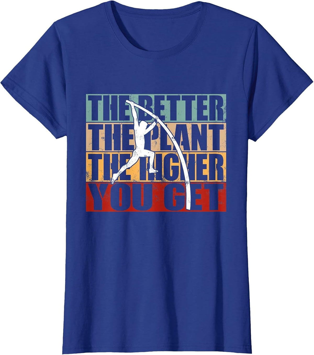 Funny - Vintage Pole Vaulting - Pole Vault T-Shirt - Royal Blue