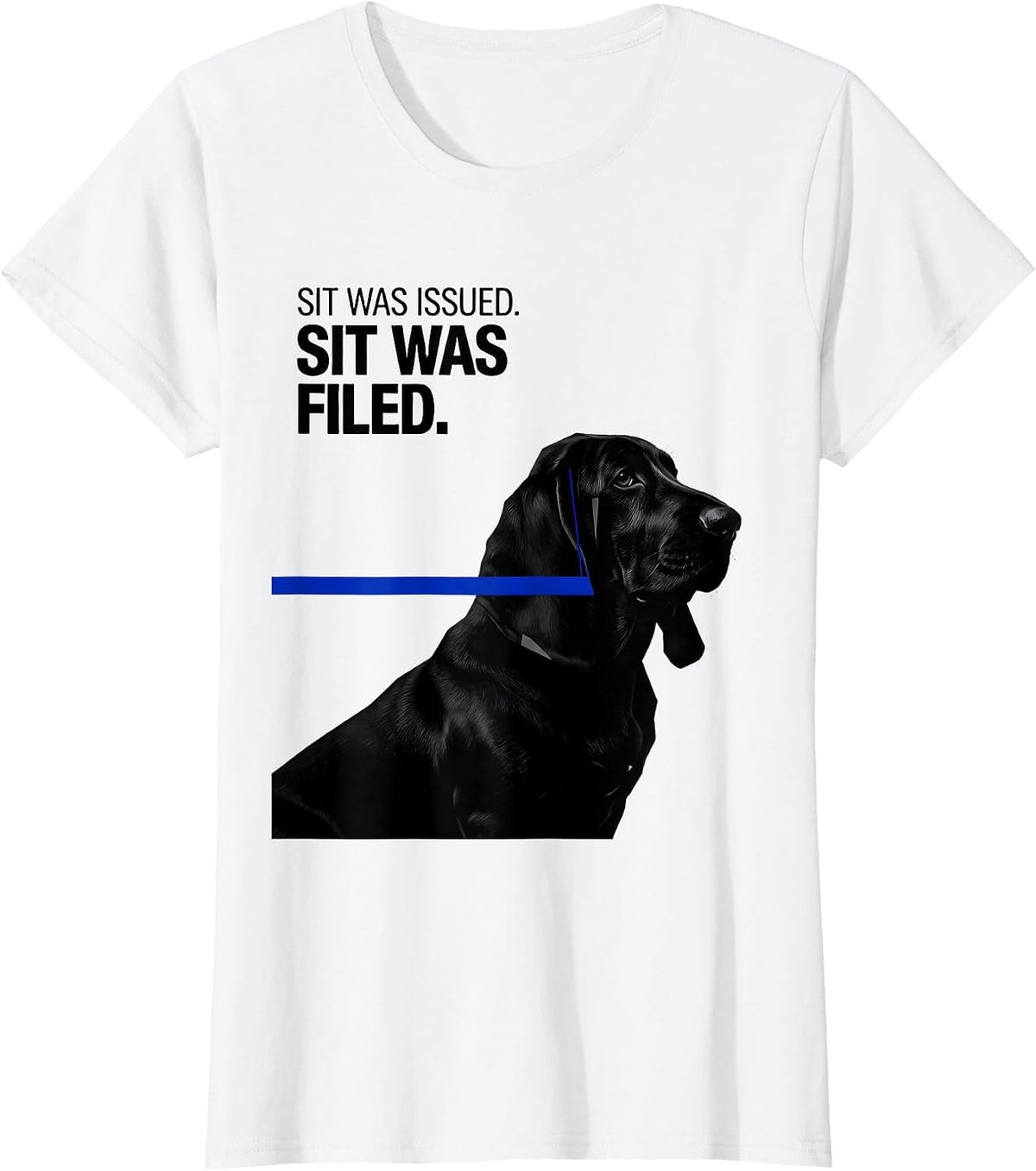 Sit Was Issued Sit Was Filed Funny Basset Hound Dog Lover T-Shirt - White