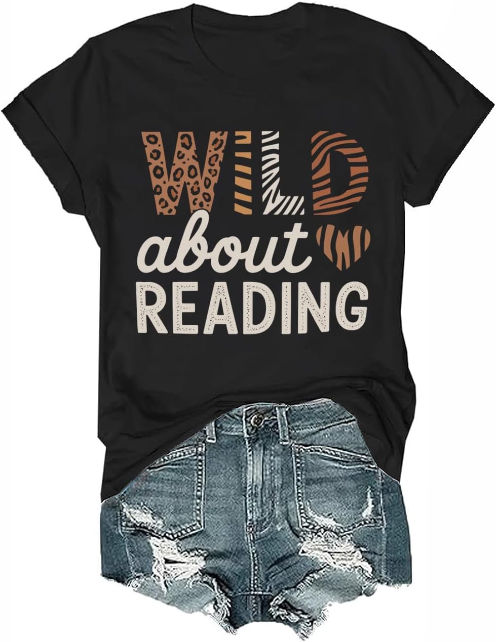 Wild About Reading Shirt Wild About Reading Teacher Tshirt for Women Men - Black