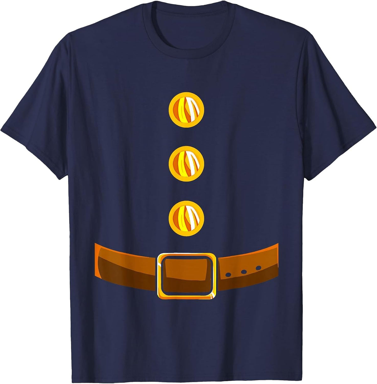 Dwarf Easy Halloween Costume Matching Group Couples Kids T-Shirt - Navy Blue