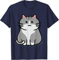 Cute Grey Tabby Cat Feline Companion Tabby Cats T-Shirt - Navy Blue