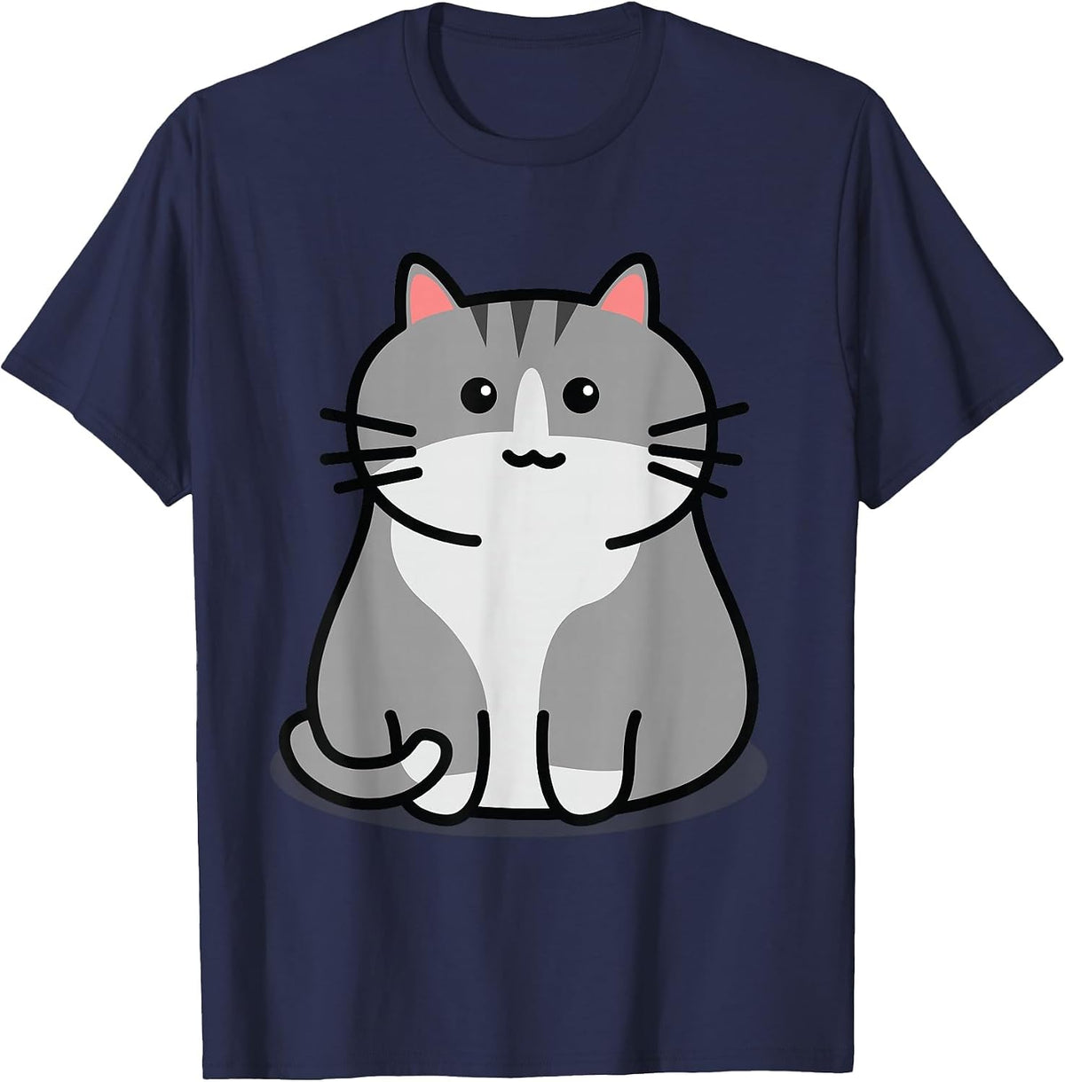 Cute Grey Tabby Cat Feline Companion Tabby Cats T-Shirt - Navy Blue