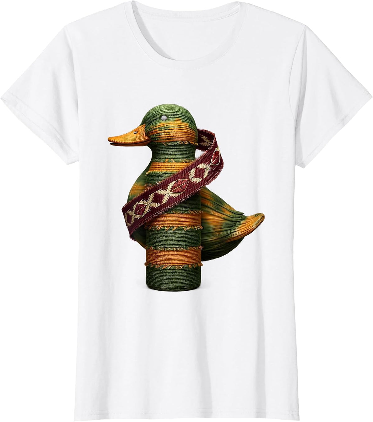 Women's Camo Duck Call Hunting Graphic Tee T-Shirt - White