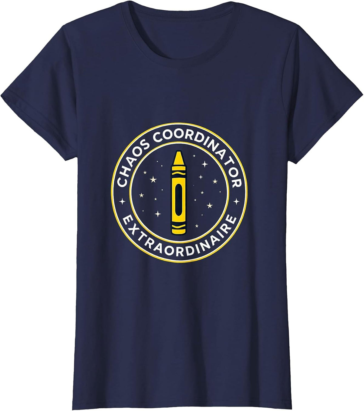 Women's Chaos Coordinator Extraordinaire PreK Teacher T-Shirt - Navy Blue