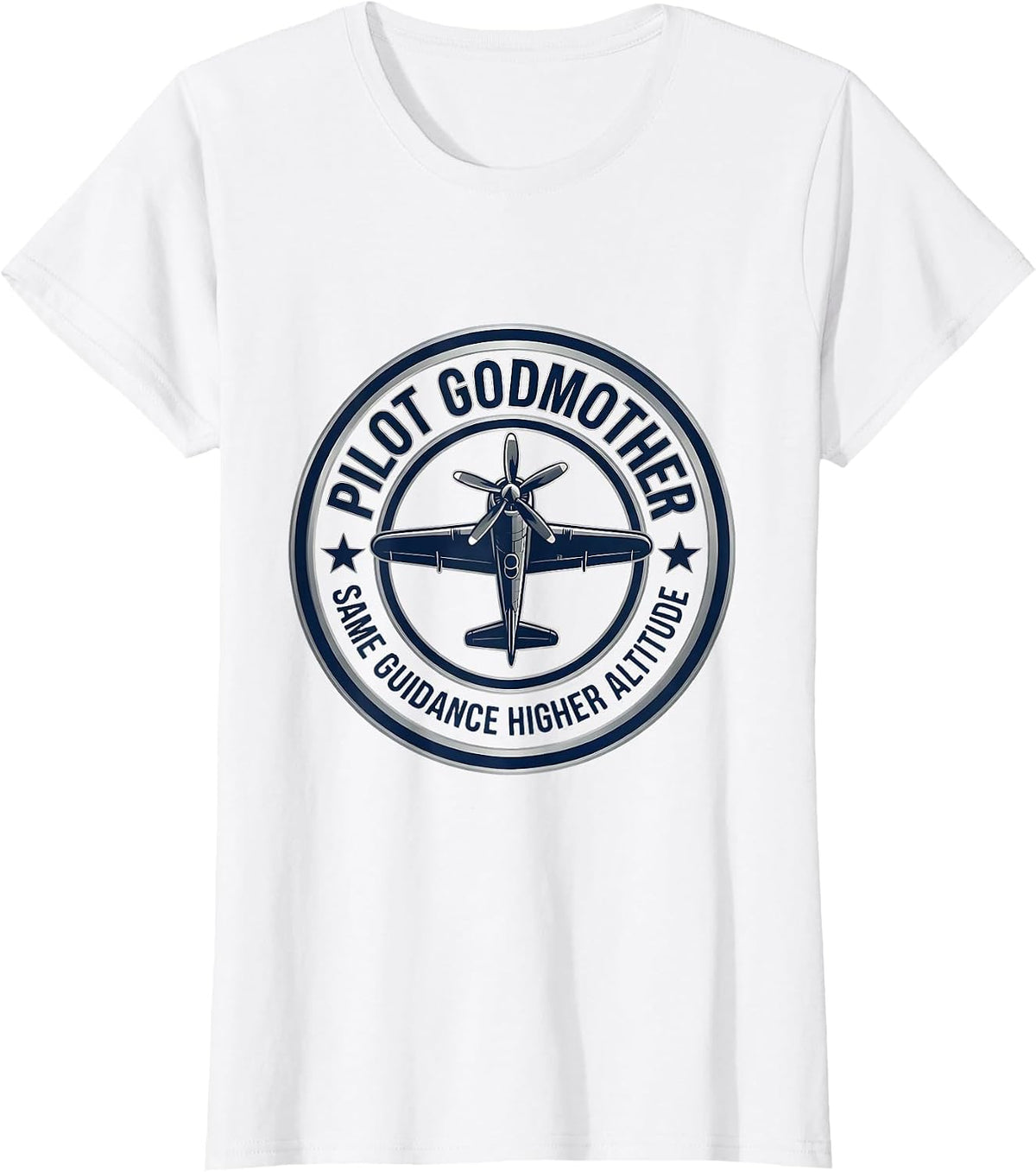 Women's Pilot Godmother Same Guidance Higher Altitude Pilot T-Shirt - White