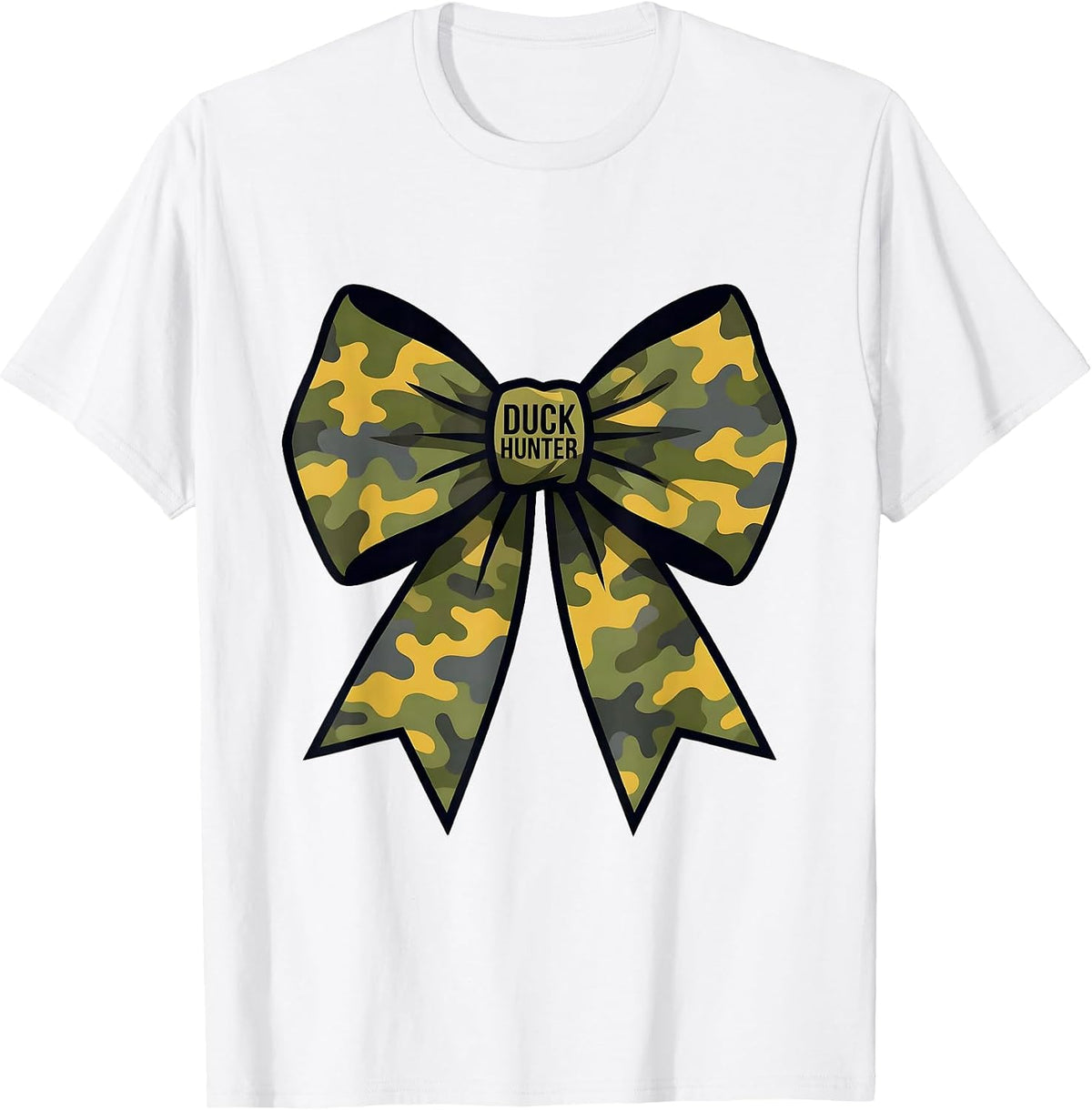 Men's Duck Hunter Camo Coquette Bow Hunting Ol' Lady T-Shirt - White