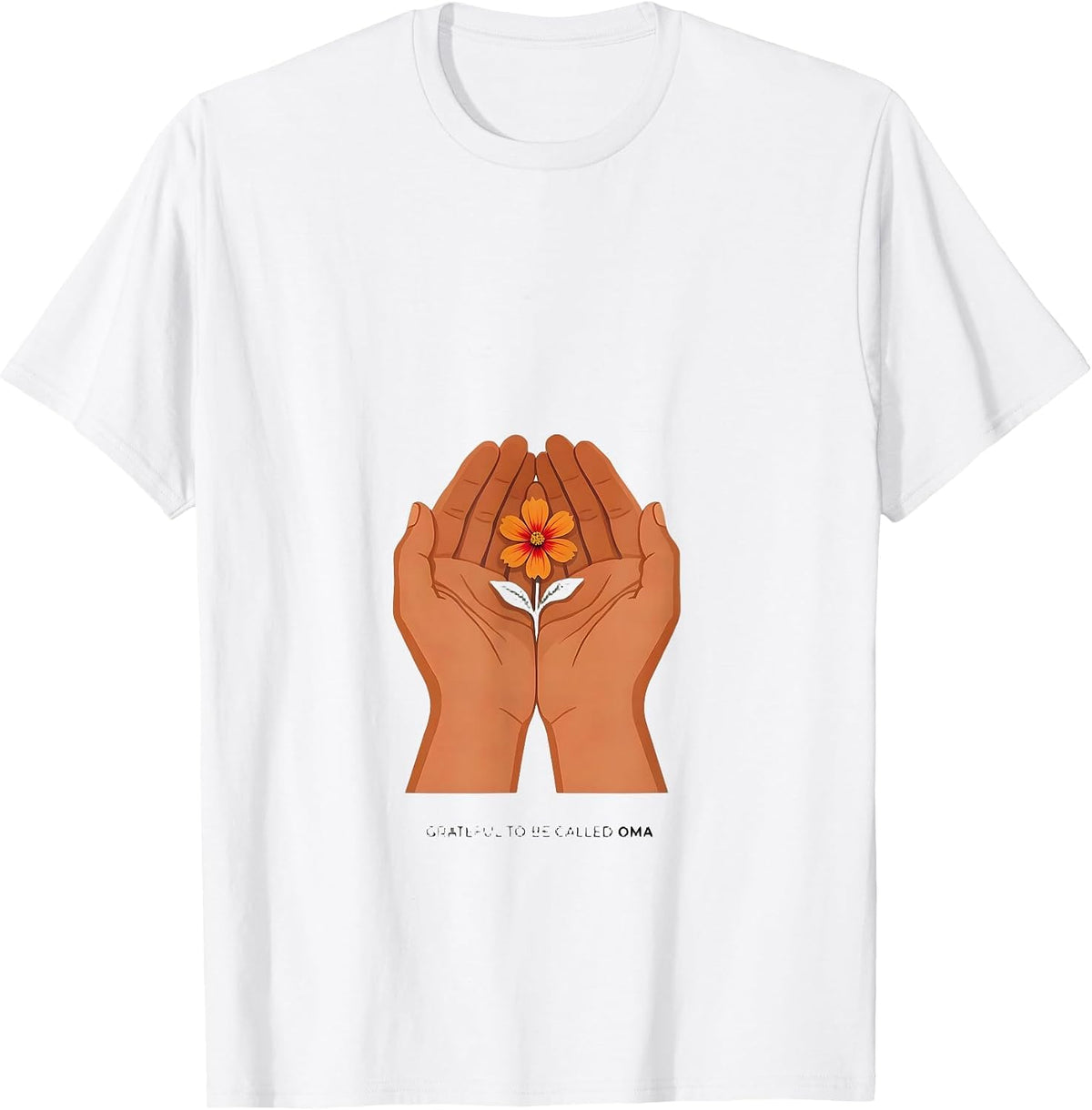 Men's Grateful To Be Called Oma Sentimental Grandma Floral T-Shirt - White